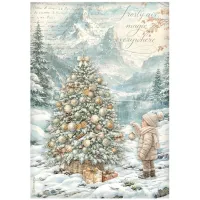 Stamperia White Christmas A4 Rijstpapier Selectie (6 stuks) door Cristina Radovan ( DFSA4XWG)